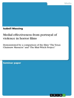 cover image of Medial effectiveness from portrayal of violence in horror films